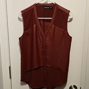 Women's Sleeveless Maroon Blouse